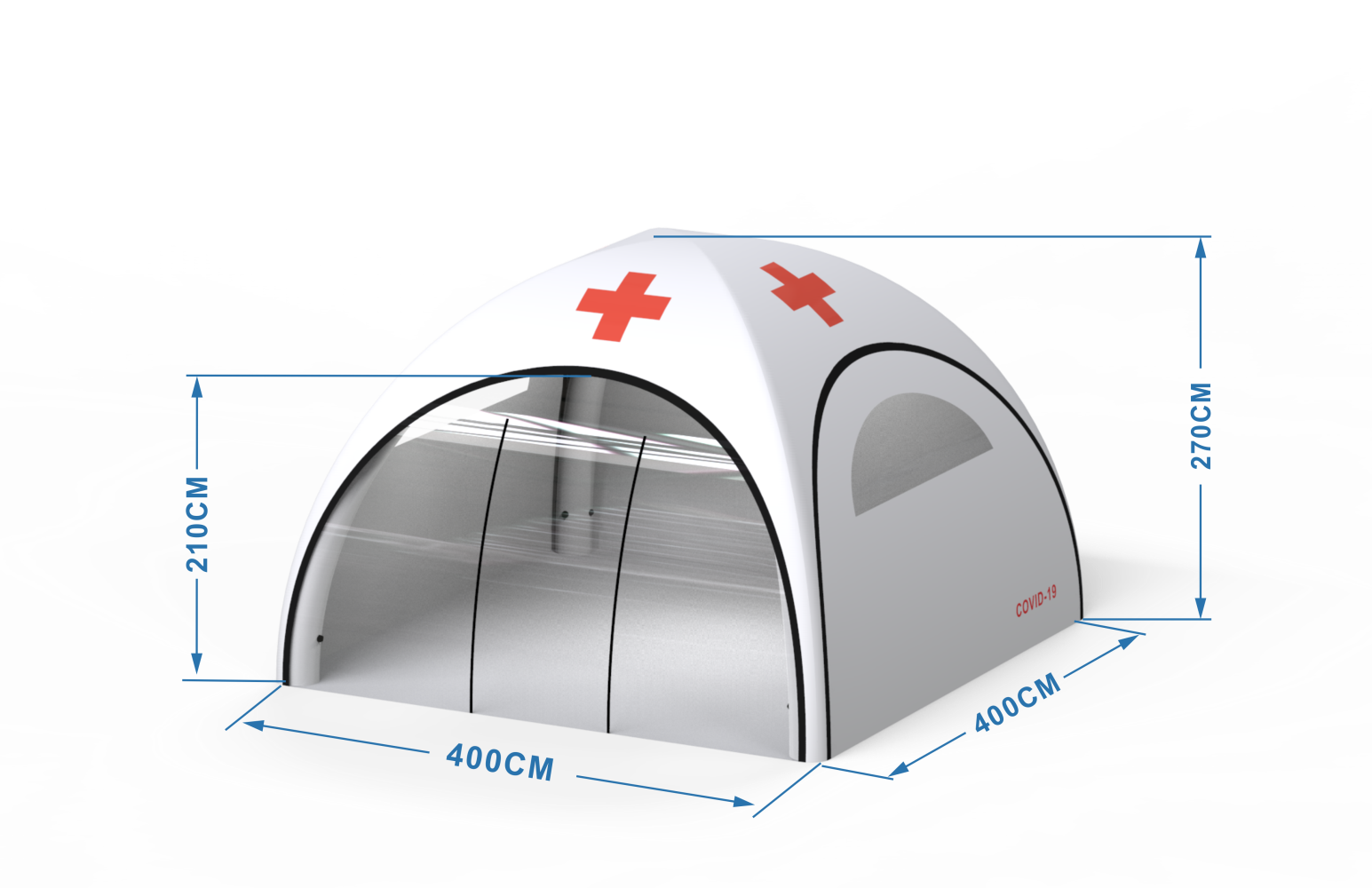 4m*4m Inflatable medical tent